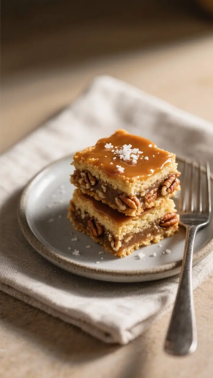 Final dish presentation: A small dessert plate featuring two thick, bakery-style rectangles of Maple