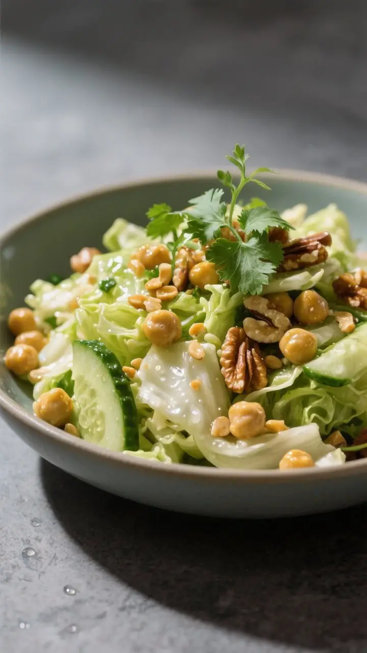 Final dish presentation: Restaurant-quality bowl of the finished salad with added protein—roasted 