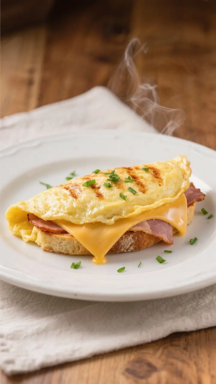 Final plated hero: Restaurant-quality presentation of the “Herby Swiss” variation—Swiss cheese