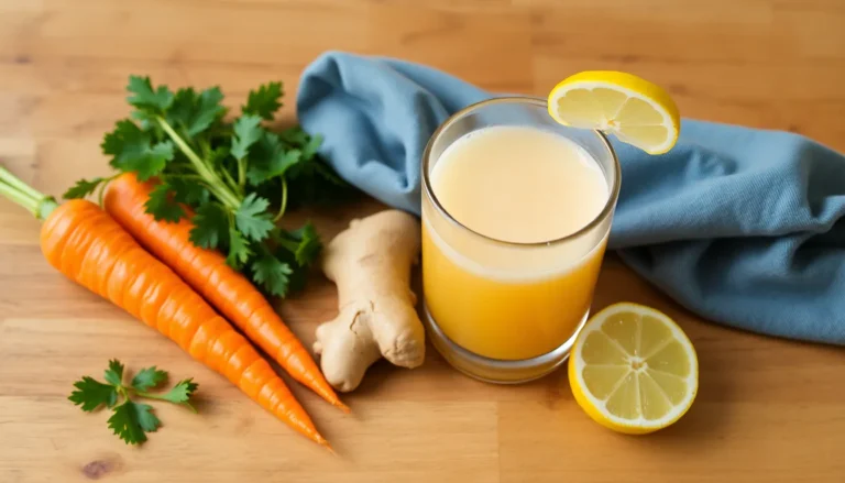 Zesty Carrot-Ginger Awakener: Carrot, Ginger, and Lemon Juice