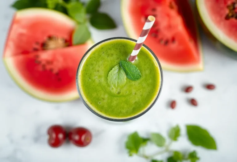 Green Immunity Smoothie With Watermelon
