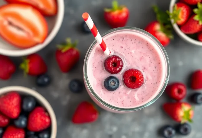 Greek Yogurt Berry Protein Smoothie