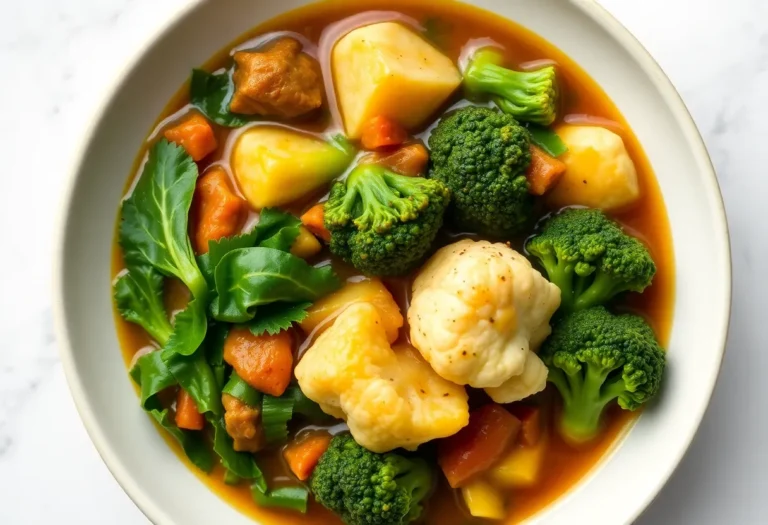 Alkalizing Stew with Swiss Chard, Broccoli, and Cauliflower