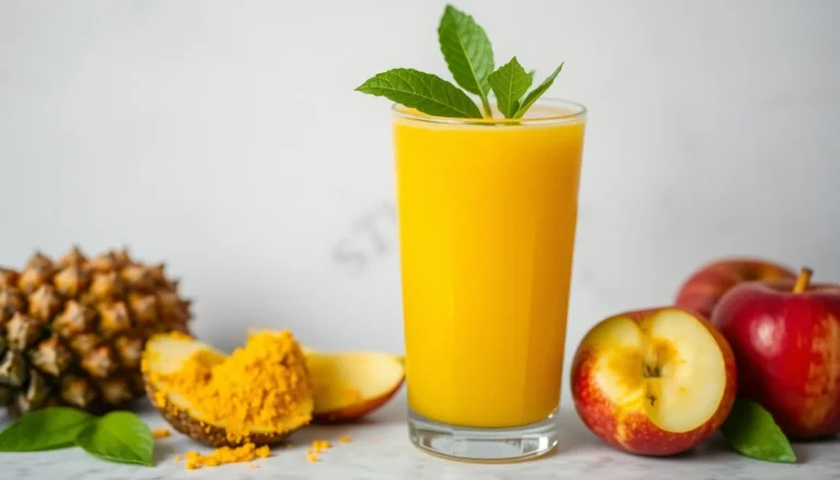 Golden Glow: Turmeric, Pineapple, and Apple Punch