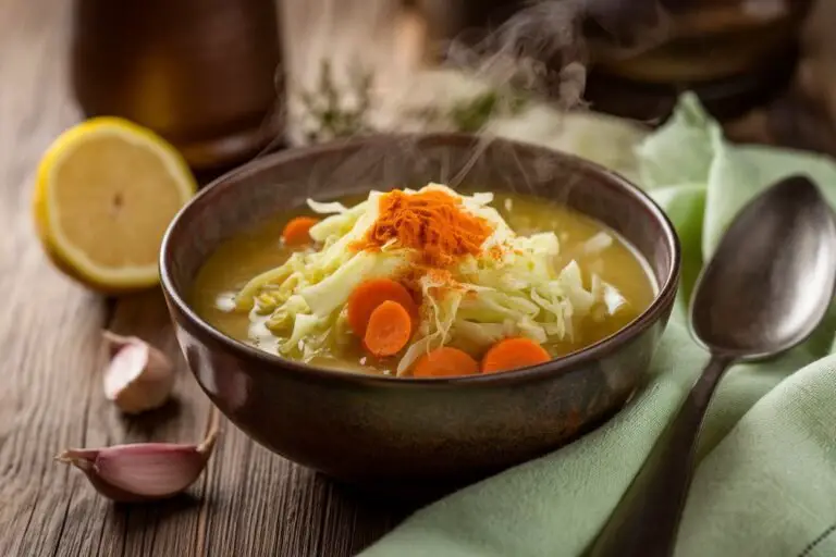 Cabbage Cleanse Soup with Ginger, Carrot & Turmeric