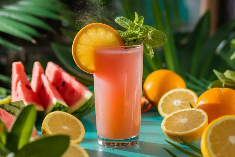 Orange, Lemon & Watermelon Juice