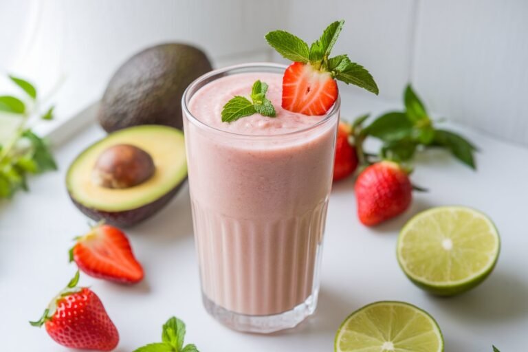 Strawberry, Avocado & Lime Skin-Glow Smoothie