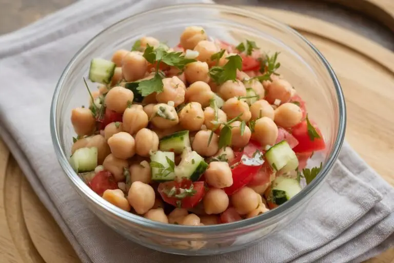 How to Make Chickpea Tomato Cucumber Parsley Lemon Salad