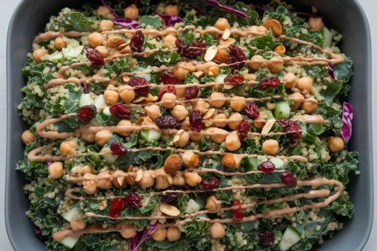 How to Make Kale Quinoa Chickpea Cucumber Power Salad (AKA The Salad That Lifts More Than You Do)