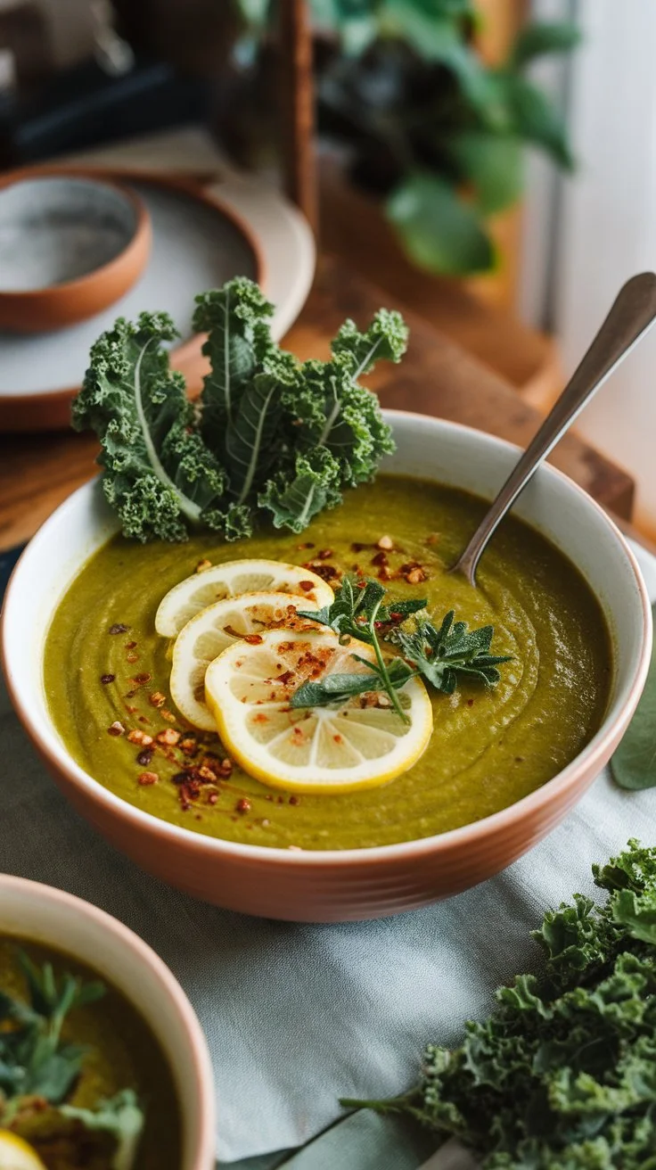 Spicy Lemon & Kale Detox Soup That Actually Tastes Amazing