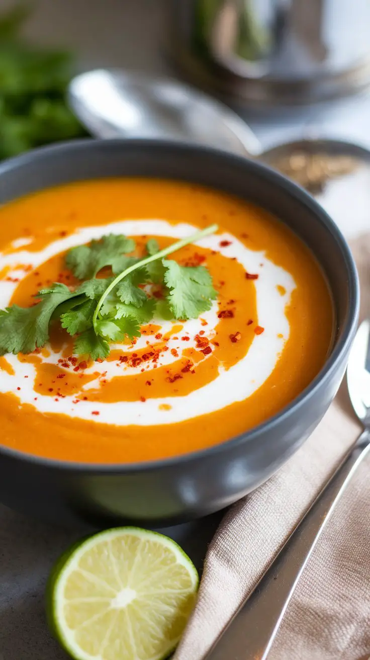Carrot, Coconut & Curry Detox Soup for Glowing Skin Goals
