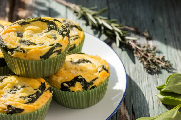 Veggie-Packed Egg Muffins with Spinach and Feta
