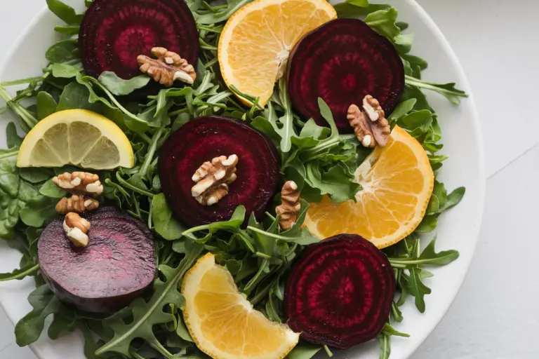 Beet, Aragula, Orange & Goat Cheese Salad