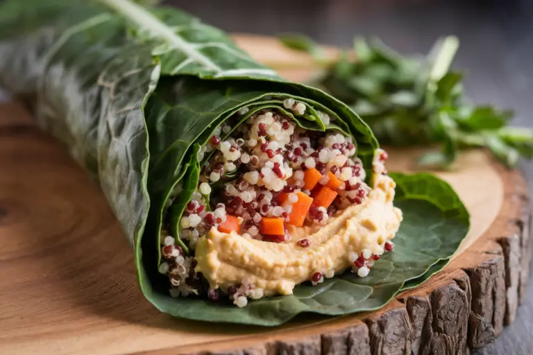 Collard Wrap with Quinoa, Carrot & Hummus: The No-BS Lunch Upgrade You Need