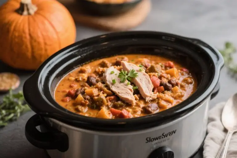 Slow Cooker Creamy Turkey and Pumpkin Chili That Tastes Like a Cozy Hug (Without the Bloat)