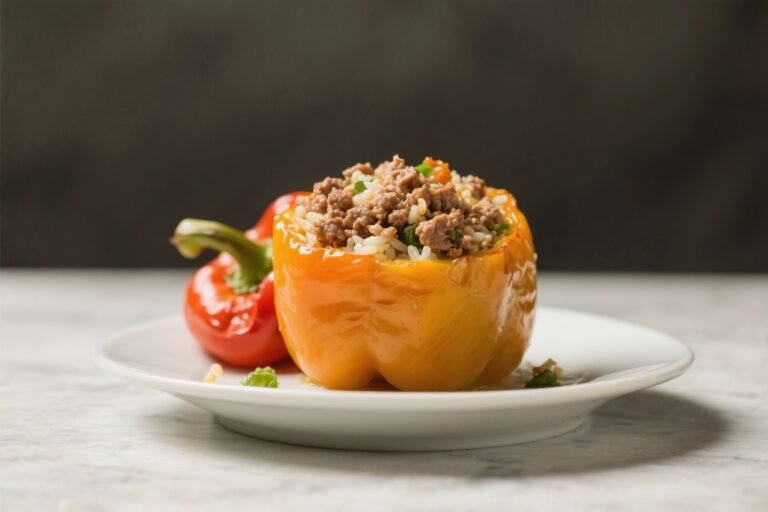 Stuffed Bell Peppers with Ground Turkey and Rice That Taste Like a Cheat Meal (But Aren’t)