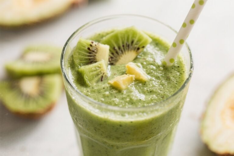 High-Protein Tropical Green Smoothie – Bright, Creamy, and Satisfying