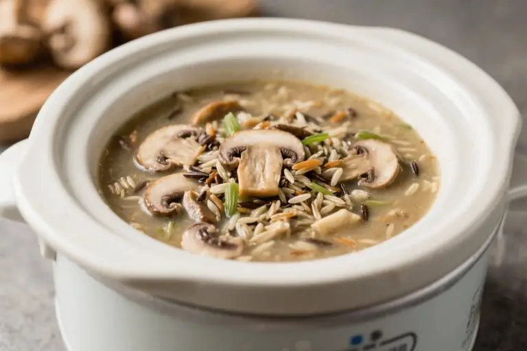 Mushroom & Wild Rice Crockpot Soup – Cozy, Creamy, and Easy