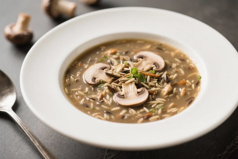 Hearty Mushroom & Wild Rice Soup (Protein-Rich) – Comforting, Earthy, Satisfying