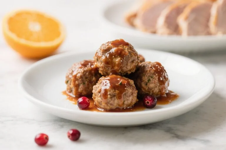 Cranberry Orange Glazed Turkey Meatballs That Taste Like Holiday Magic (Without the Stress)