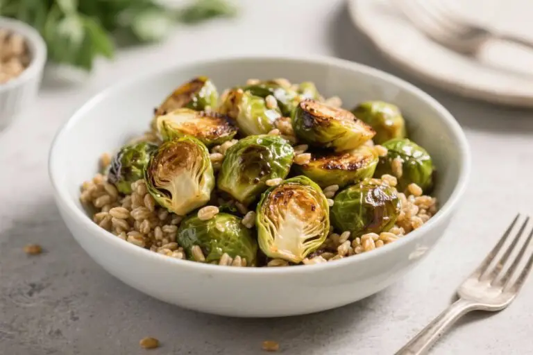 Roasted Brussels Sprouts and Farro Bowl: The Crispy-Golden Power Lunch You’ll Actually Crave