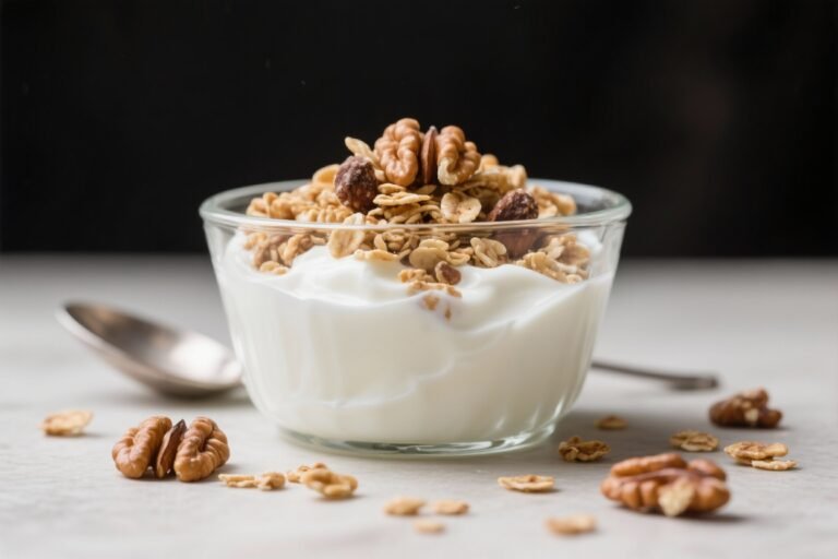 Greek Yogurt With Granola and Walnuts – Simple, Satisfying, and Crunchy