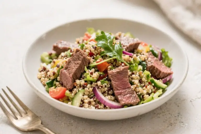 Mediterranean Beef and Quinoa Salad That Eats Like a Steak Dinner (But Feels Like a Flex)