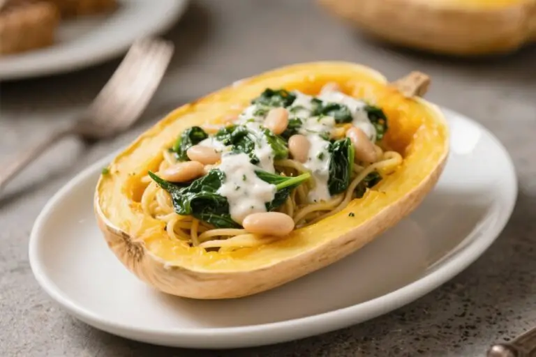 Spaghetti Squash with Spinach and White Bean Sauce: The 25-Minute Weeknight Power Bowl You Didn’t Know You Needed