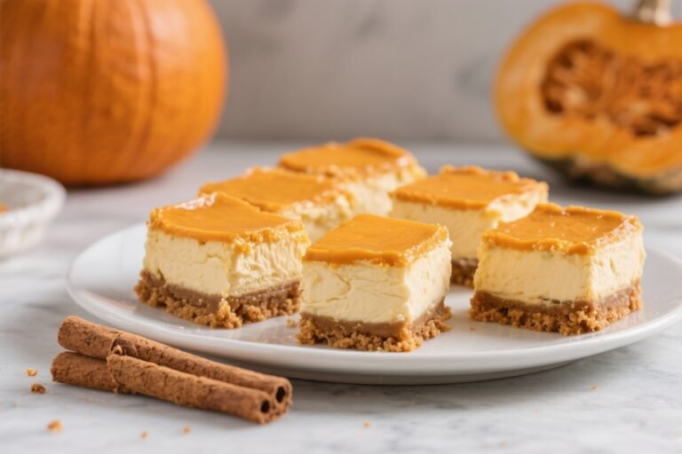 Pumpkin Cheesecake Bars with Gingersnap Crust: The Cozy, Crowd-Stealing Dessert You’ll Regret Not Making Twice