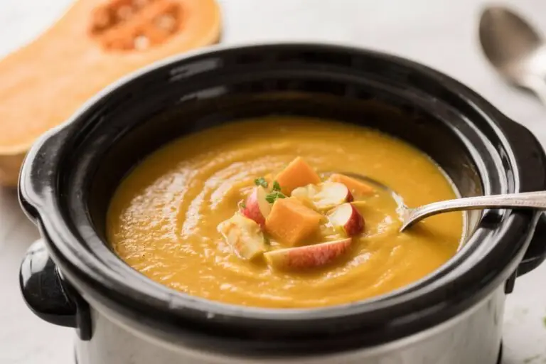 Butternut Squash Apple Crockpot Soup – Cozy, Simple, and Naturally Sweet