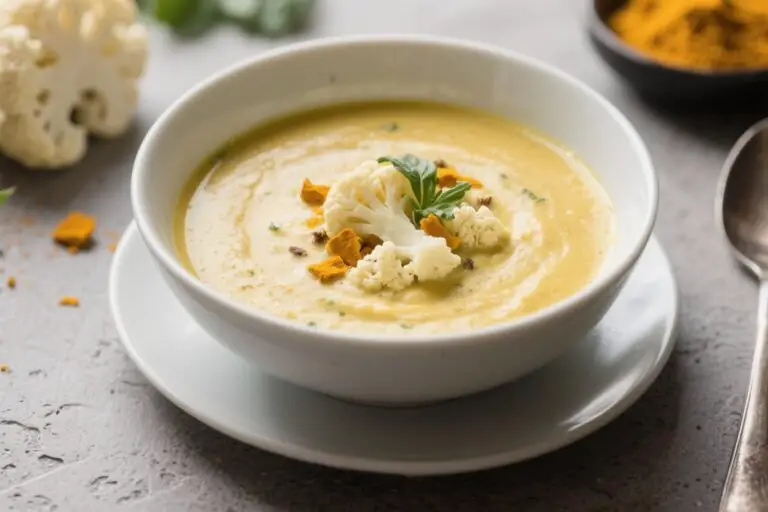 Creamy Cauliflower & Turmeric Detox Soup (Low Calorie) – Cozy, Bright, and Nourishing