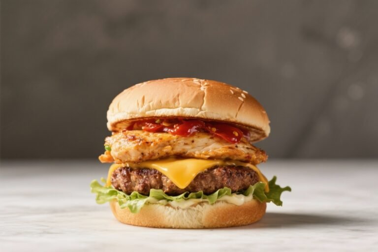 The Ultimate Chicken & Cheese Spicy Burger You’ll Want Every Weekend (No Regrets, Just Heat)