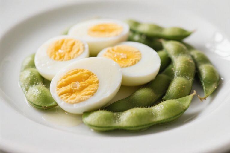 Hard-Boiled Eggs and Edamame Pods – Simple, Protein-Packed Snack