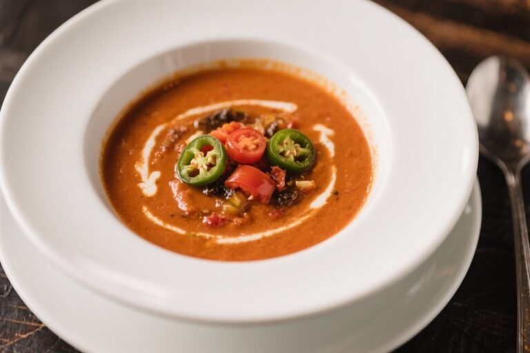 Smoky Three-Pepper & Tomato Soup (Bold Flavor) – Cozy, Deeply Satisfying