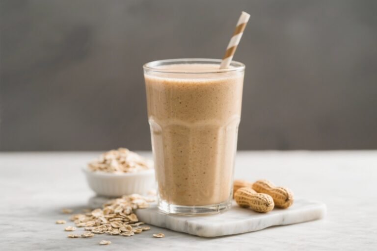 High-Protein Peanut Butter & Oats Smoothie – A Creamy, Satisfying Breakfast