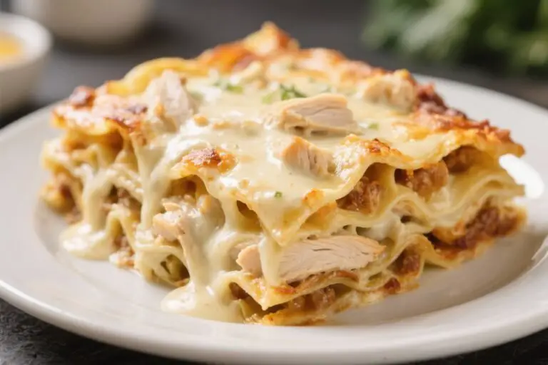 Creamy Chicken Alfredo Lasagna (Comfort Food) – Cozy, Rich, and Crowd-Pleasing