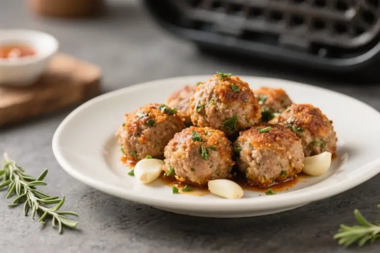 Crispy Air Fryer Turkey Meatballs With Garlic & Herbs – Simple, Juicy, and Flavor-Packed