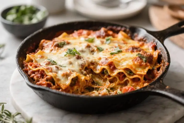 Skillet Lasagna in 30 Minutes (One-Pan Meal) – Fast, Cozy, and Delicious