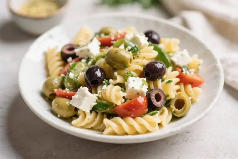 Mediterranean Pasta Salad With Feta & Olives – Bright, Fresh, and Easy