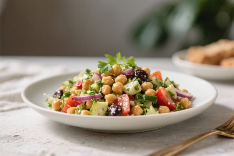 Easy Mediterranean Chickpea Salad (Healthy & Fresh) – A Quick, Flavorful Favorite