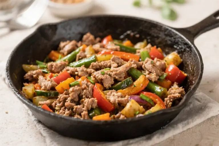 Healthy Ground Turkey Veggie Skillet (One-Pan Meal) – Fast, Fresh, and Satisfying