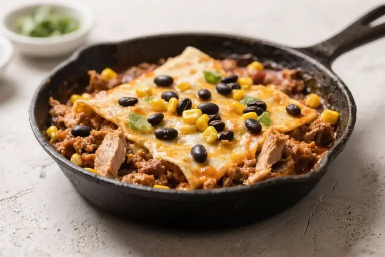 Turkey Enchilada Skillet With Black Beans & Corn – A Weeknight Favorite