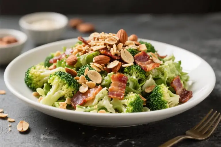 Broccoli Bacon Almond Crunch Salad – Fresh, Savory, and Satisfying