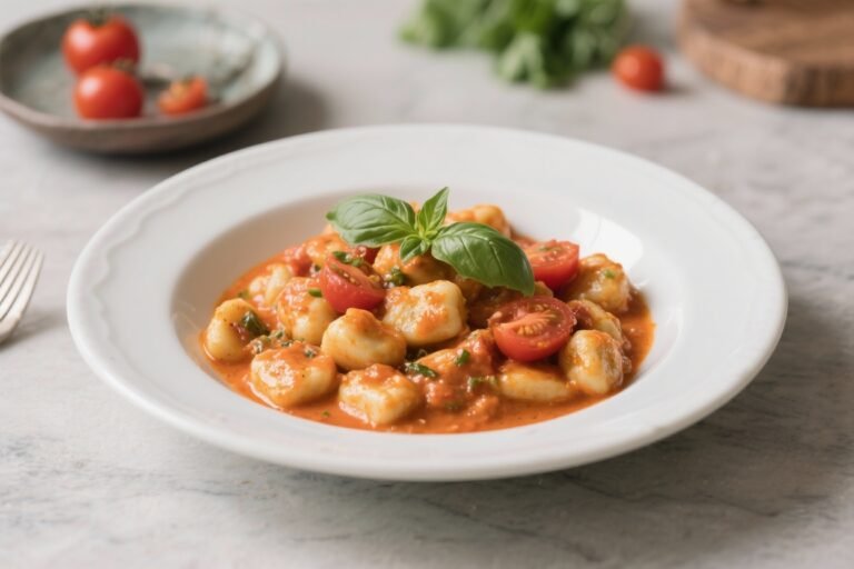 Creamy Vegan Tomato Basil Gnocchi – Comforting, Simple, and Flavor-Packed