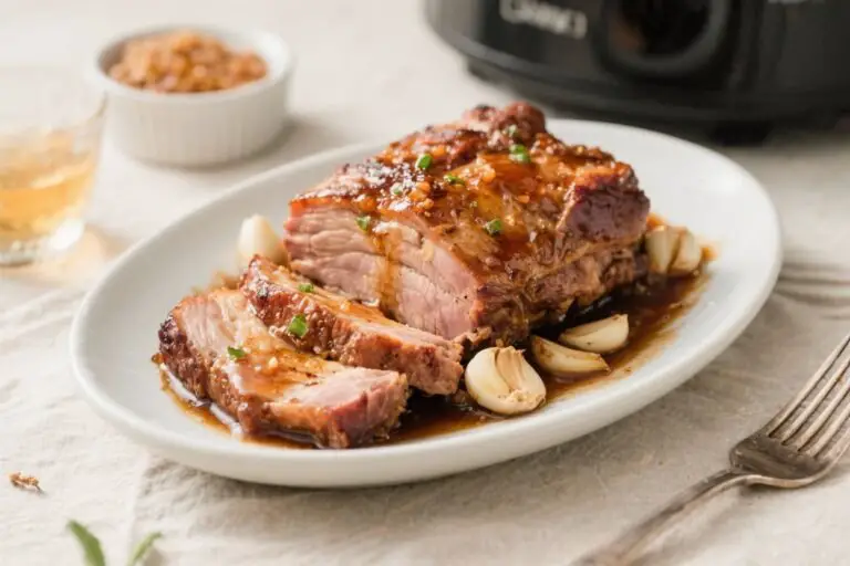 Slow Cooker Honey Garlic Pork Roast – Simple, Tender, and Flavorful