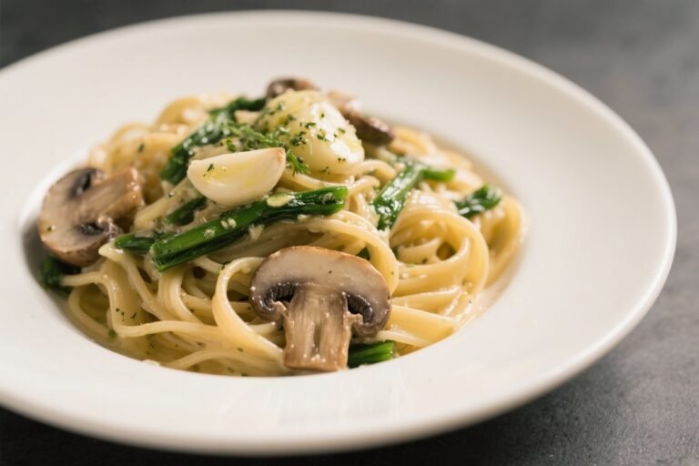 Vegetarian Garlic Butter Mushroom Pasta – Creamy, Cozy, and Weeknight-Friendly