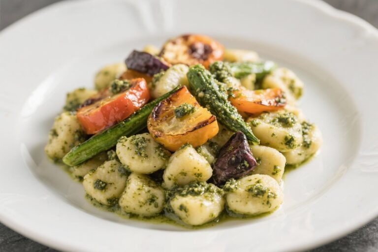 Vegetarian Pesto Gnocchi With Roasted Veggies – A Fast, Flavor-Packed Weeknight Dinner