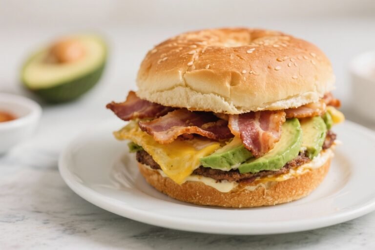 Breakfast Sandwich With Turkey Bacon & Avocado – A Fresh, Satisfying Start