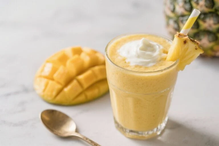 Mango Pineapple Yogurt Smoothie – Bright, Creamy, and Refreshing