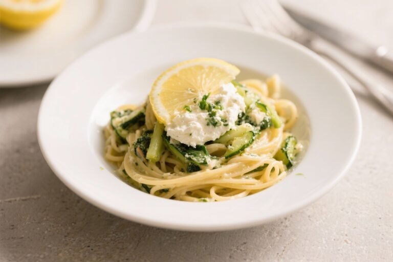Vegetarian Lemon Ricotta Pasta – Bright, Creamy, and Weeknight-Friendly